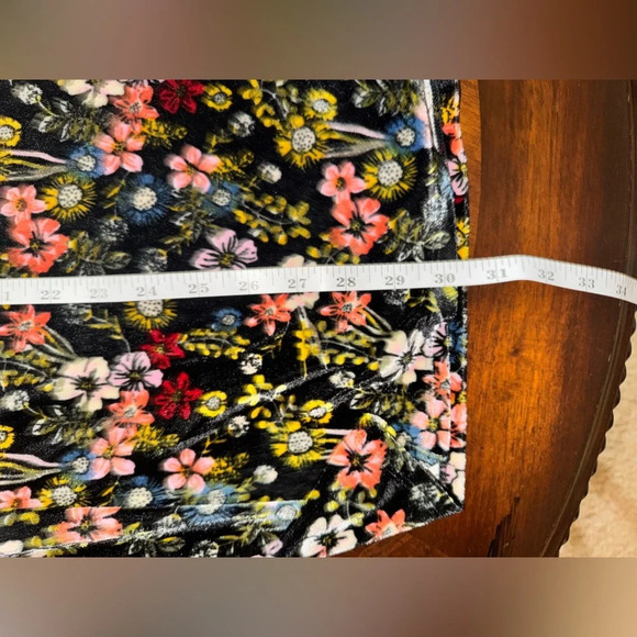 Sears Roebuck Girls Black w/ Flowers Floral Velvet Sundress Dress Large 14-16 - Picture 5 of 10